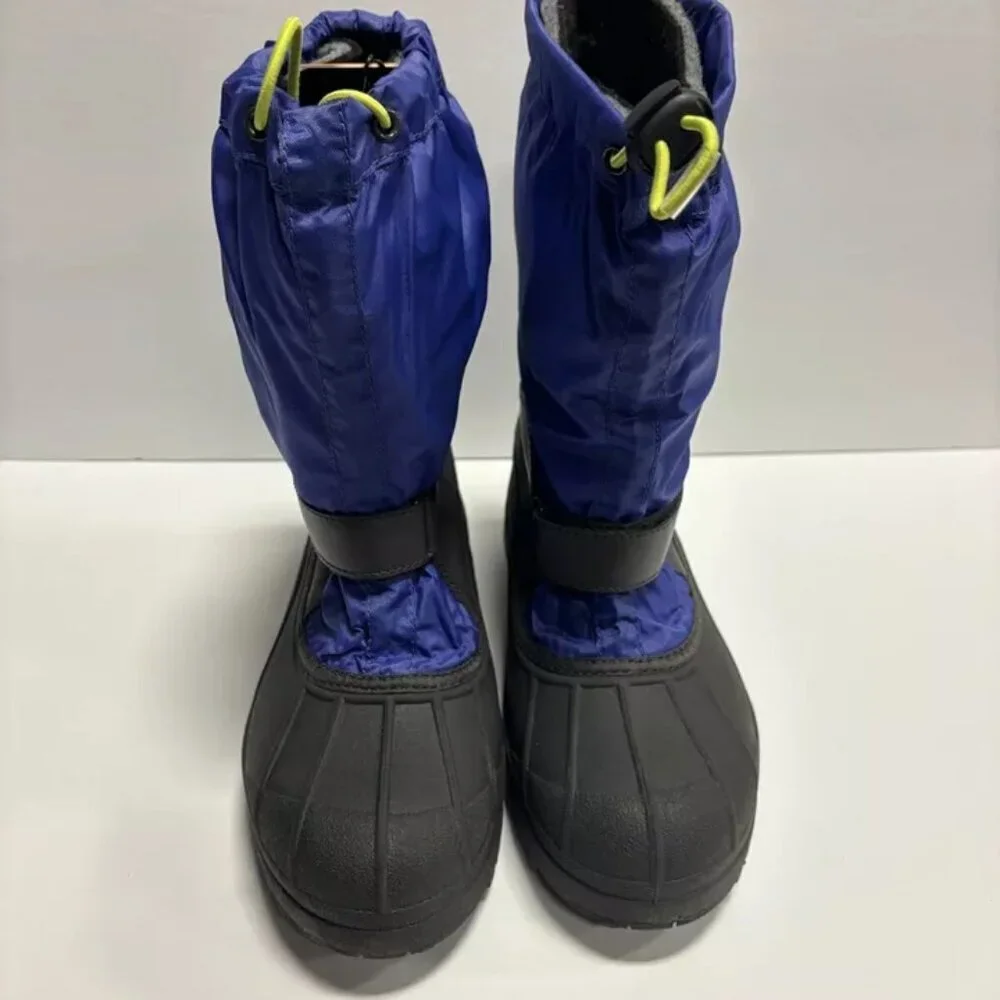 Columbia Youth Powderbug Forty, Blue Winter Boots, Girls’ Size 7 M